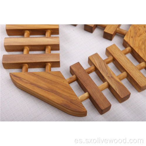 Trivet / posavasos de madera de olivo de alta calidad